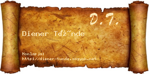 Diener Tünde névjegykártya