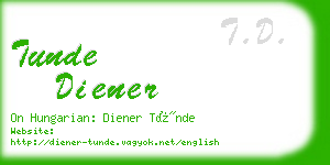 tunde diener business card